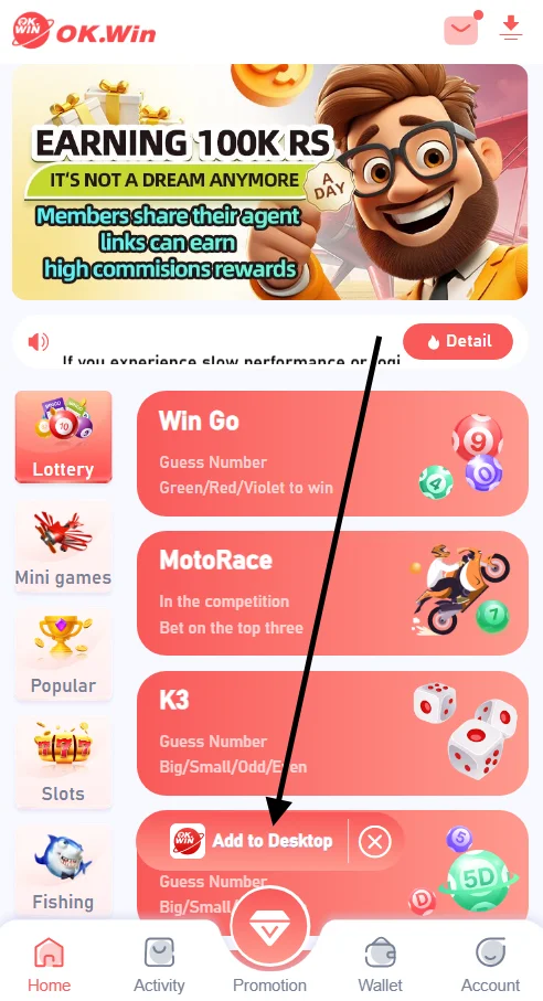 OK Win App Download